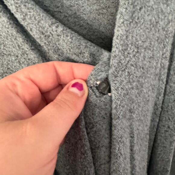 Apt 9. Heather Blue Green One Button Cardigan Sweater Size XL Long Sleeves - Picture 11 of 13